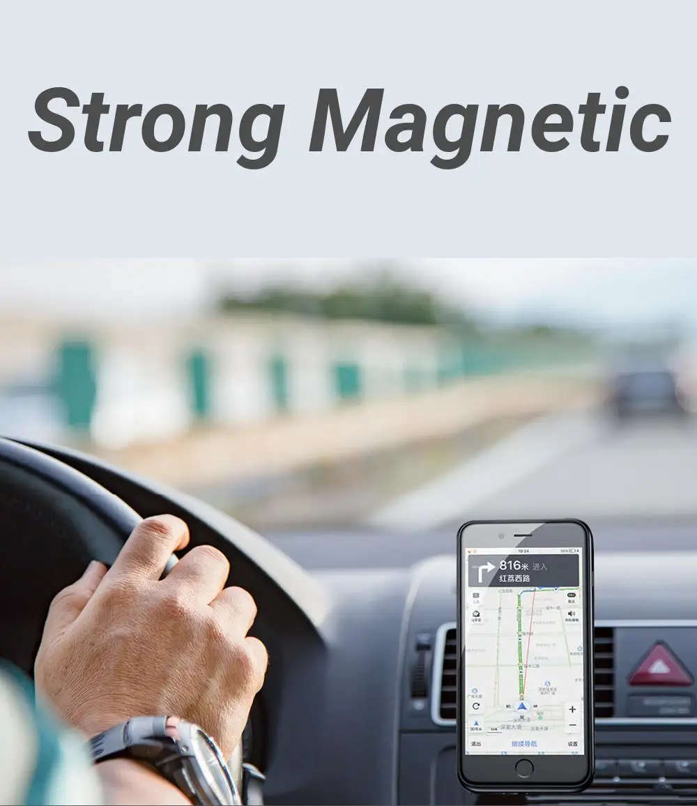Mijia Guildford автомобильный магнитный держатель для телефона, магнитный держатель для вентиляционного отверстия, подставка для мобильного телефона с вращением на 360 градусов, металлическое кольцо для универсального телефона