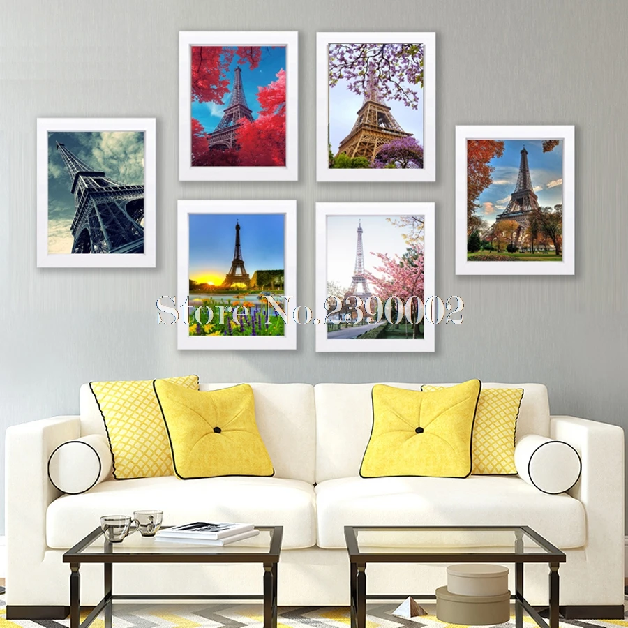 Картина из страз Пейзаж Парижа 5D сделай сам вышивка крестиком Эйфелева башня