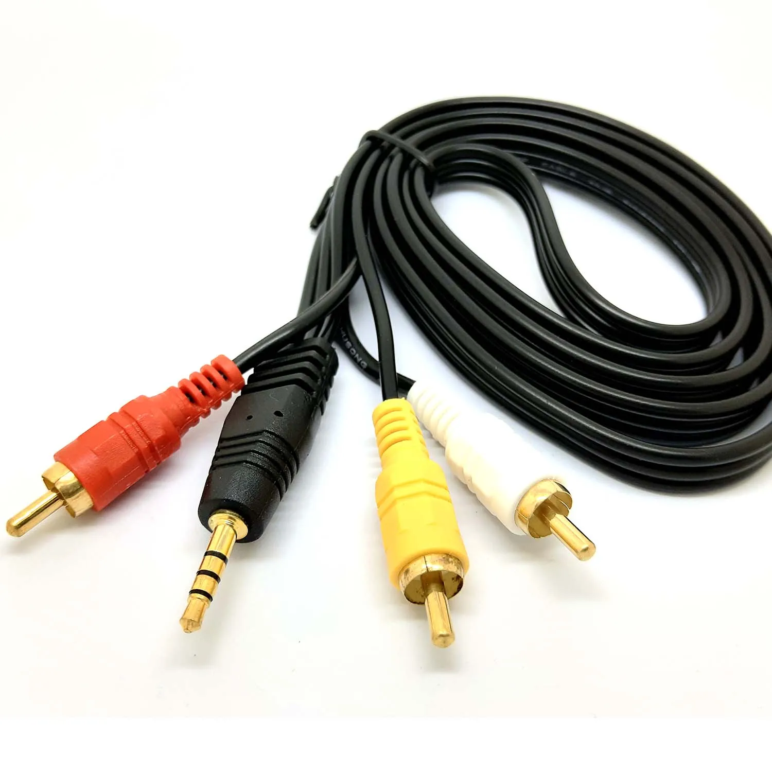 10 قطعة 3.5 مللي متر إلى 3 RCA AV A/V TV مرئيات CordFor RCA كوبي MP3 MP4 مشغل الوسائط