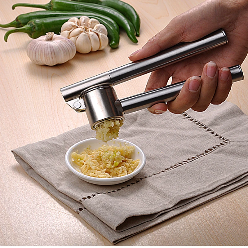 Portable Deluxe Stainless Steel Garlic Press Thickening Device Manual