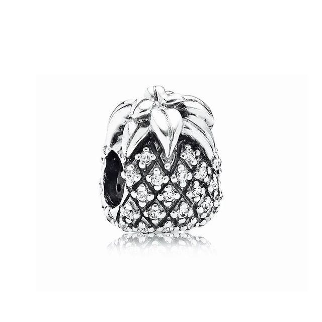 

Kristie 100% 925 Sterling Silver 1:1 Authentic 791293CZ Pineapple silver charm with cubic zirconia Bracelet Original Women Jewel