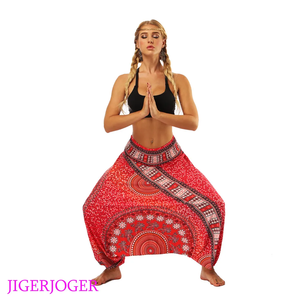JIGERJOGER 2018 красные галактические Цветочные Леггинсы для йоги штаны отдыха шащие