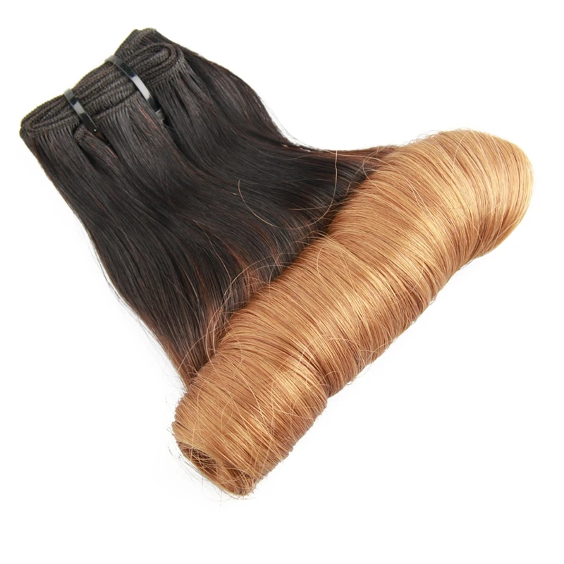 Hot Beauty Hair Funmi Super Double Drawn Ombre Egg Curl Brazilian Hair Weave Bundles Human Hair Extension Remy Hair Can Buy 3 or 4 Bundles (3)