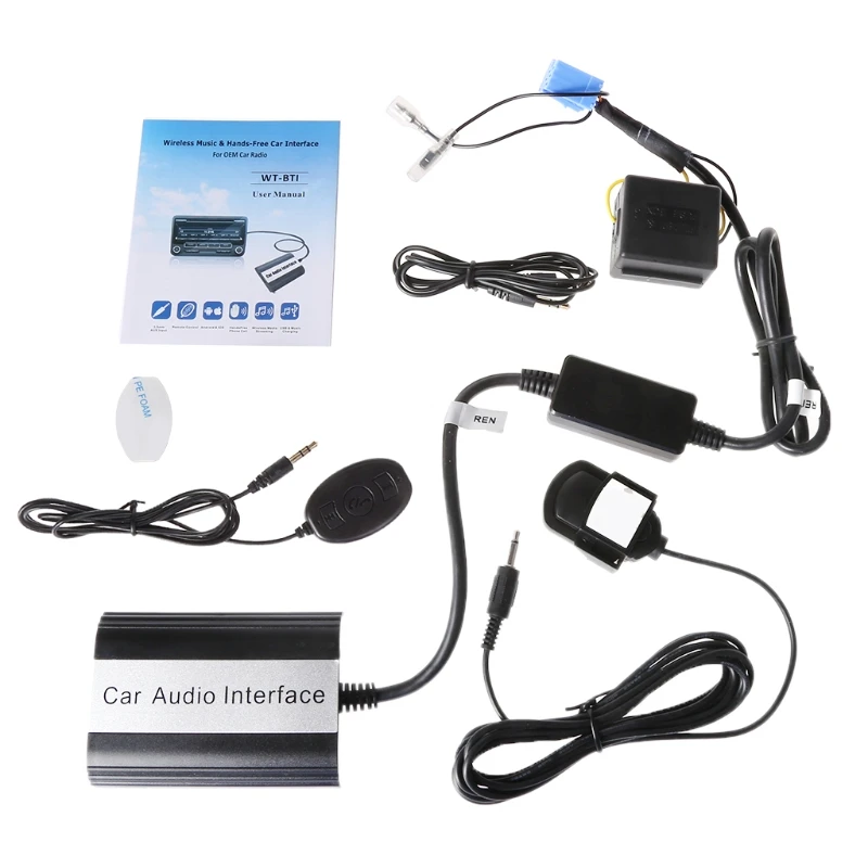 Handsfree Car Bluetooth Kits MP3 AUX Adapter Interface For VW Audi Skoda 12PIN