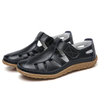 

Shoes Women's Sandals Female Genuine Leather Gladiator Sandals Women Summer 2019 Flat Ladies Sandals For Girl Platform Sandales