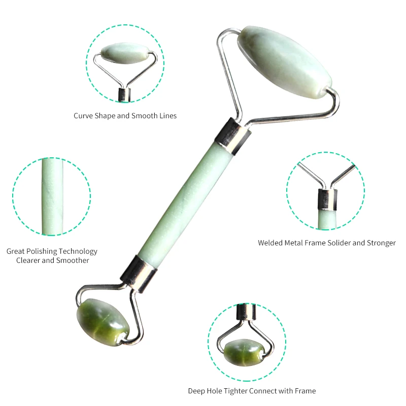 Нефритовый роликовый массажный прибор для массажа лица ролик для лица Массажер для похудения лица массажер для головы шеи