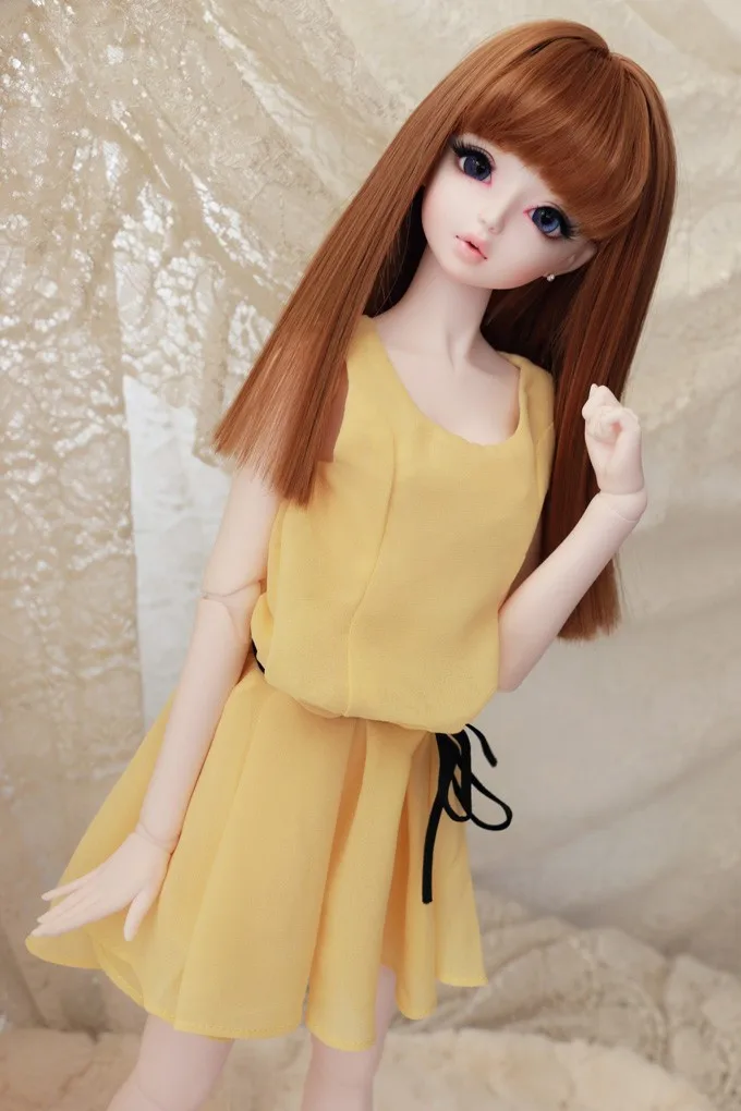 Шифоновое платье четырех цветов для куклы BJD 1/4 MSD, 1/3 SD10/13, SD16 Одежда для кукол CWB13