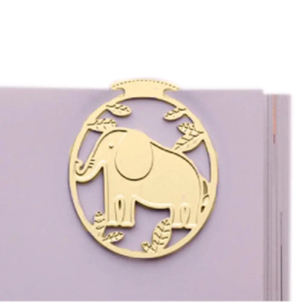 

Cute elephants Mini Metal Bookmarks + Small Greeting Card Office Supplies