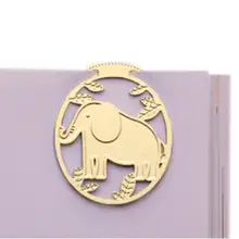 Милые Слоны мини металлические закладки+ маленькая поздравительная открытка Канцелярские Принадлежности