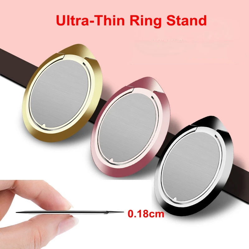 

New Universal Ultra-thin Finger Ring Phone Holder Magnetic Adsorption Function Finger Cell Phone Ring Kickstand Holder Stand