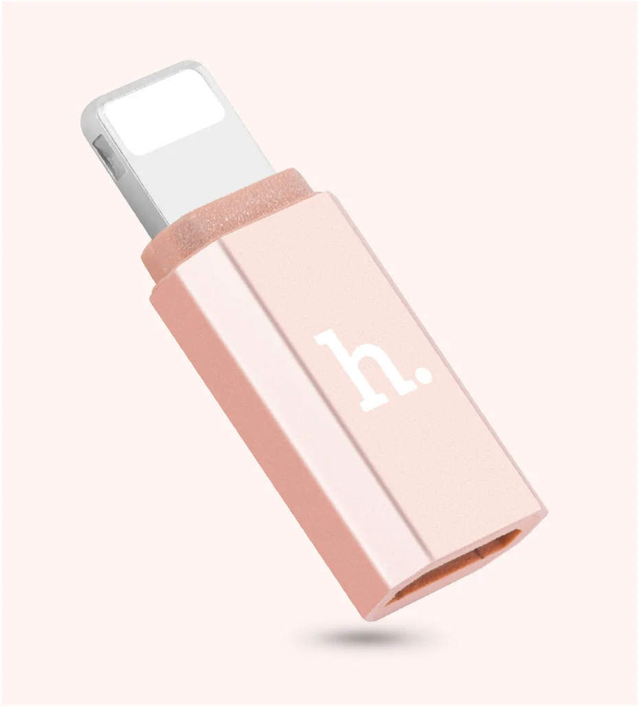 HOCO Micro USB для Lightning адаптер Женский для мужчин из алюминиевого сплава OTG конвертер для iPhone 6 6s 7 8 Plus для iPhone X 10 iPad