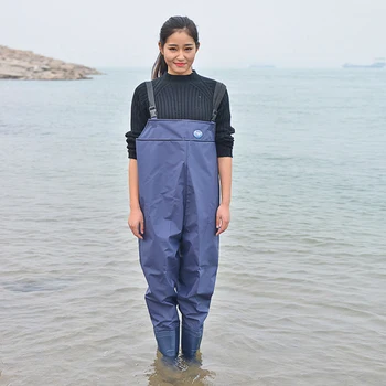 

New blue winter fishing boots women rain boots women fishing waterproof fishing pants