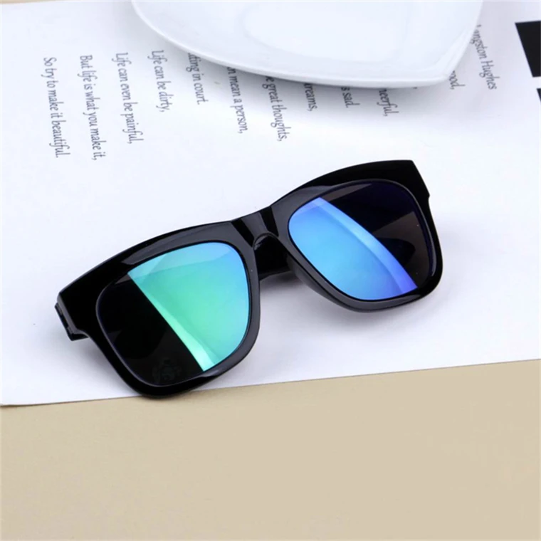 Colorful mercury reflective lens children sunglasses men and women oculos feminino redondo baby anti-UV personality sunglasses  (2)