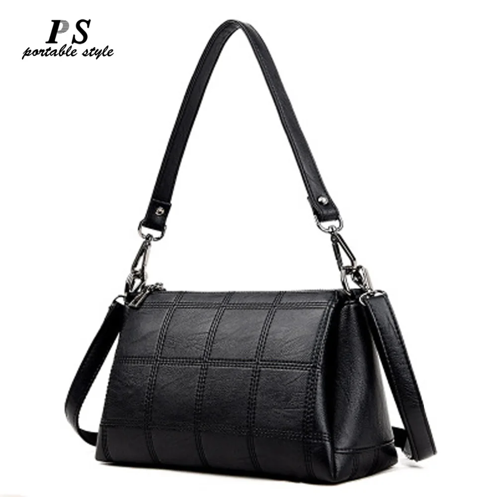 

2019 New Fashion Ladies Hand Bag Women's Genuine Leather Handbag Black Leather Tote Bag Bolsas femininas Female Shoulder Bag