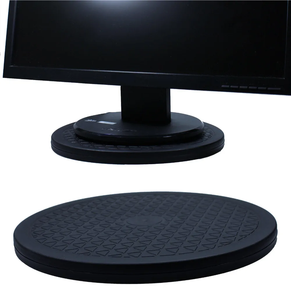 

12 Inch 30CM 360 Degree Rotating Swivel Steel Ball Bearings Stand Tv Flat Screen Turntable for Monitor/TV/Computer Black Color