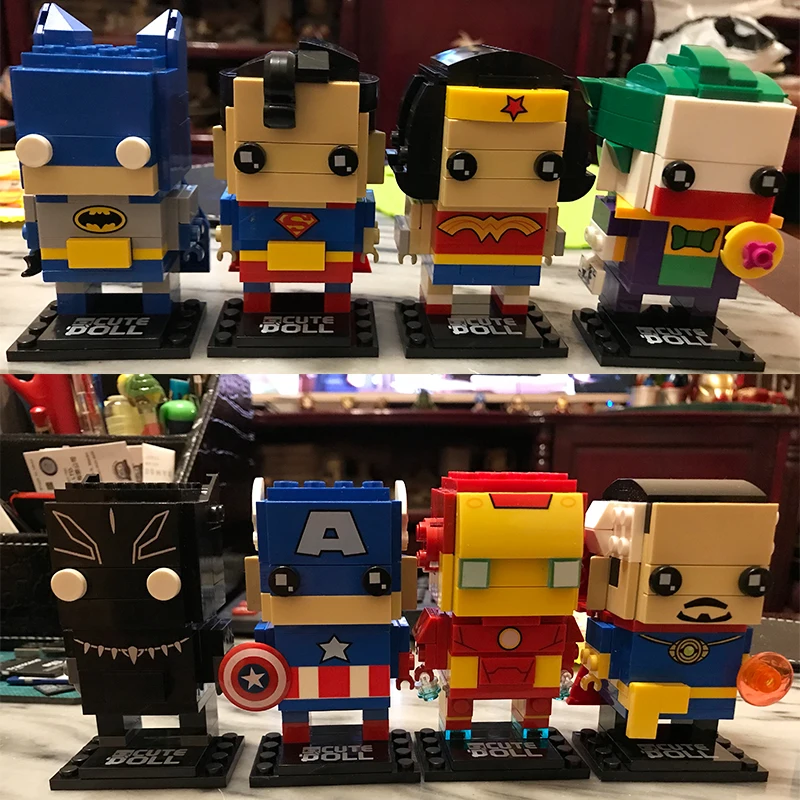

DECOOL ideas Mini Block Superhero Super Hero Bircks Building Blocks Kit Cute Robot Doll Gift for Children Kid Intellectual Toy