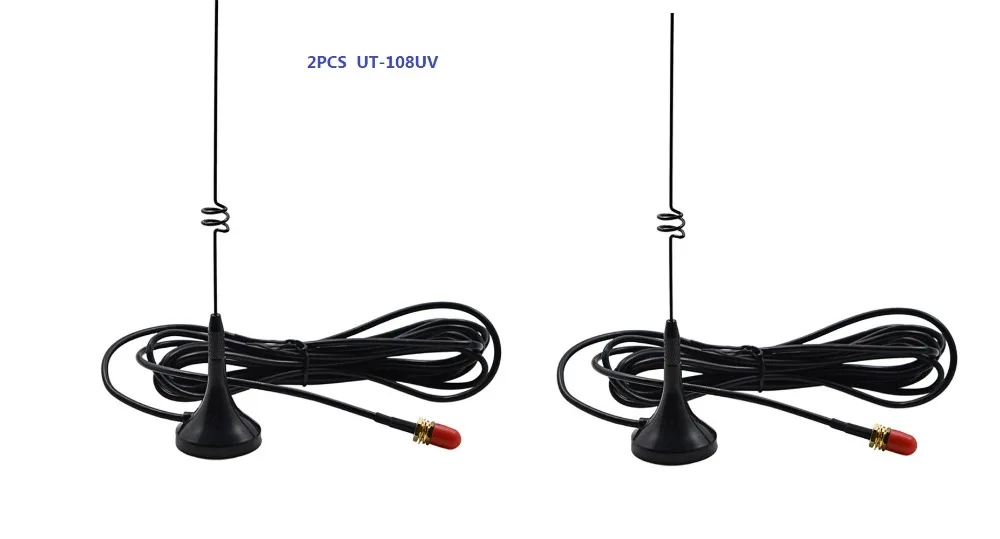 2 шт. автомобильная антенна UT 108UV SMA Female автомобиль установлен для Baofeng UV 82 5R