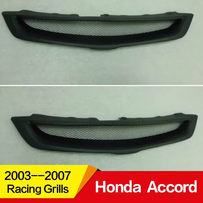 Использование для Honda Accord Racing Grills 2003 04 05 06 07 год углеродное волокно Refitt Передняя Центральная гоночная решетка крышка аксессуары