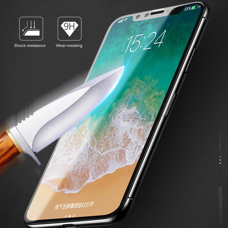 Baixin 3D мягкий край протектор экрана для iphone X 7 8 Plus закаленное стекло полное покрытие для iphone X 10 стекло 3D мягкая пленка iX 7plus