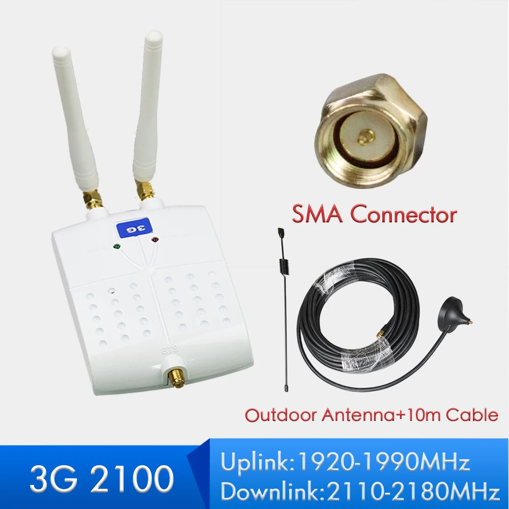 

signal booster 2100mhz mobile signal repeater 3G cellular amplifier WCDMA mobile signal booster amplifier with full antenna