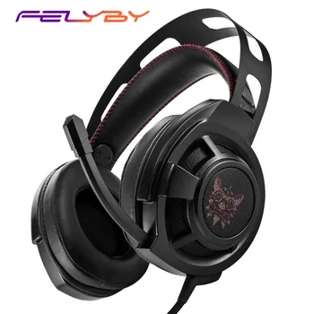 

FELYBY M190 computer esports gaming headset wearing luminous anti-noise subwoofer headphones