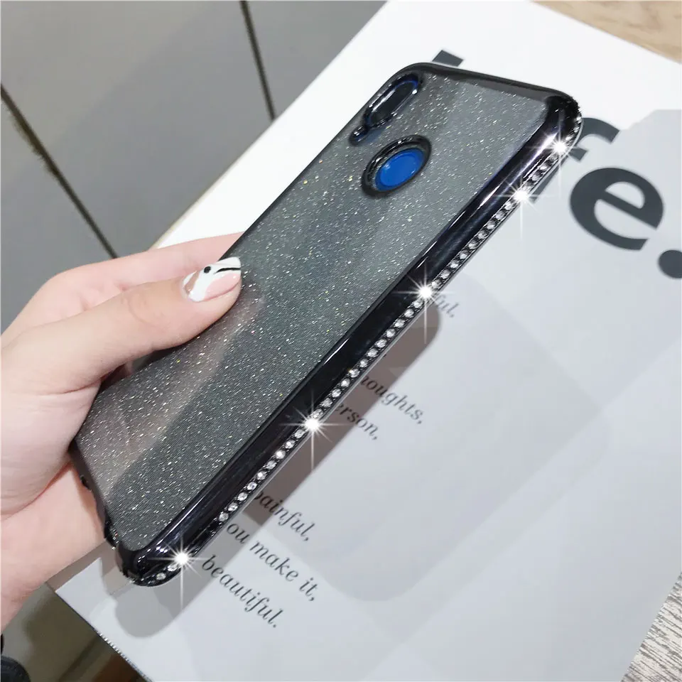 

Luxury Diamond Silicone Case for Huawei P20 Lite P30 Pro Mate 20 10 Cover Soft Glitter Cover For Honor 8X 7X 10 9 Note 10 8C 7C