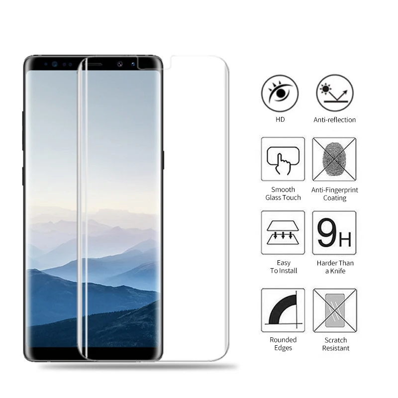 Защитный экран на Samsung Galaxy полноэкранный протектор с закругленными углами из