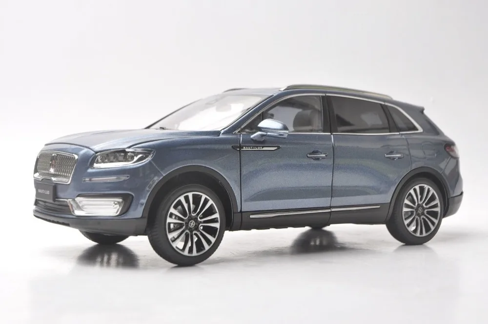

1:18 Diecast Model for Lincoln Nautilus 2018 Blue Luxury SUV Original Factory Alloy Toy Car Miniature Collection
