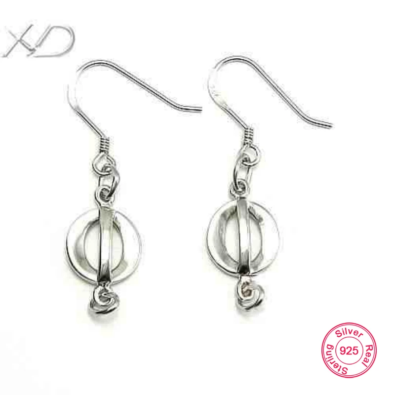 925 sterling silver round earring accessory fashion jewelry dangle earrings findings P30701 XD