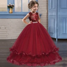 Розничная, платье с вышитыми цветами для девочек детское длинное платье для девочек на свадьбу с сетчатым поясом, элегантное детское платье для дня рождения, LP-76