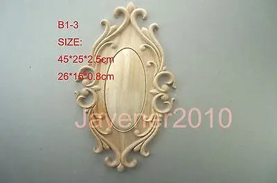 B1 3 26x15x0 8 см деревянные резные круглые Onlay аппликация Неокрашенная рамка дверь