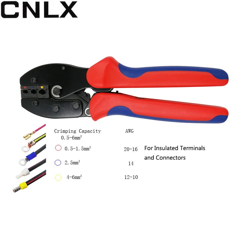 

LY-30J Crimping Pliers For Insulated Terminals and Connectors crimping capacity 0.5-6.0mm2 AWG 20-10 Mini multi-function pliers