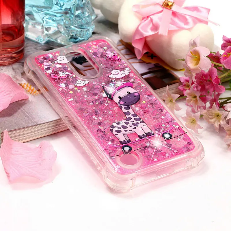 

5.3'' Shockproof Case for LG K10 2017 Case Liquid Silicone Bling Back Shell Cover for Coque LG K20 Plus Cover LG K 20 M250 LV5
