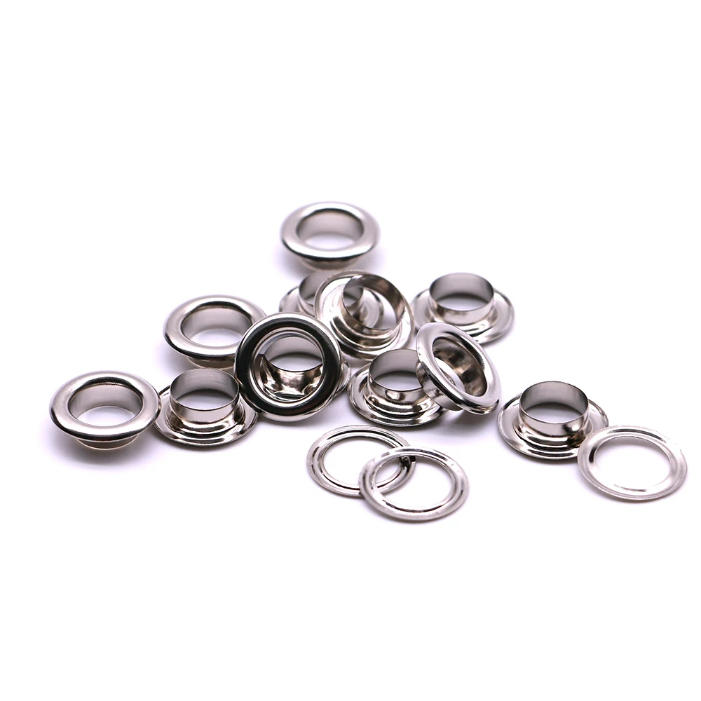 50sets/pack(Outer diameter)16.5mm (internal)10mm (high)5mm eyelet sizes 10mm Round edge eyelet grommet silver cyan golden Q-20