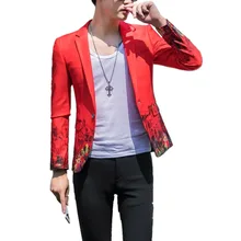 Осенне-зимний высококачественный цветочный костюм деловой Повседневный модный подиумный костюм мужской костюм