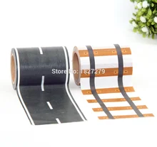 New 1pcs 60mm*10M Railway Road Washi Tape ,wide creative traffic road Adhesive Masking Tape, road for kids toy car play 48mmx5m railway road washi tape wide creative traffic road adhesive masking tape road for kids toy car play