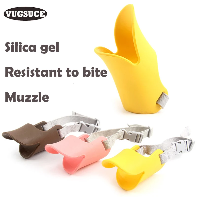 VUGSUCE Duckbill Pet Dog Muzzle Silica Gel Anti Bite Chew Safety for
