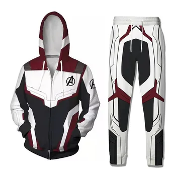 

2019 Hot 2 Piece Set Men And Women Casual Tracksuits 3D Print Avengers4 Fashion Hoodies Hooded+Pants Sweatshirt Track Suit No.2