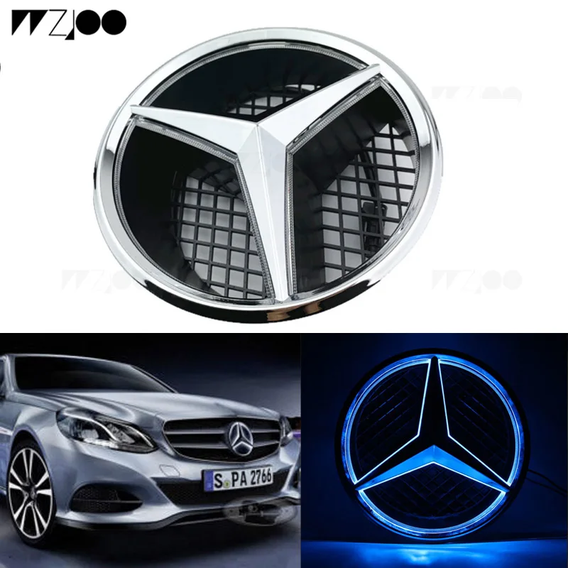 Illuminated Car LED Light Front Grille Star Emblem Badge for Mercedes