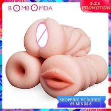 Sex Vagian Masturbator Cup Sex Toys for Men Real Vaginal Oral 3D Deep Throat Artificial Vagina Real Pussy Anal Masturbator Cups