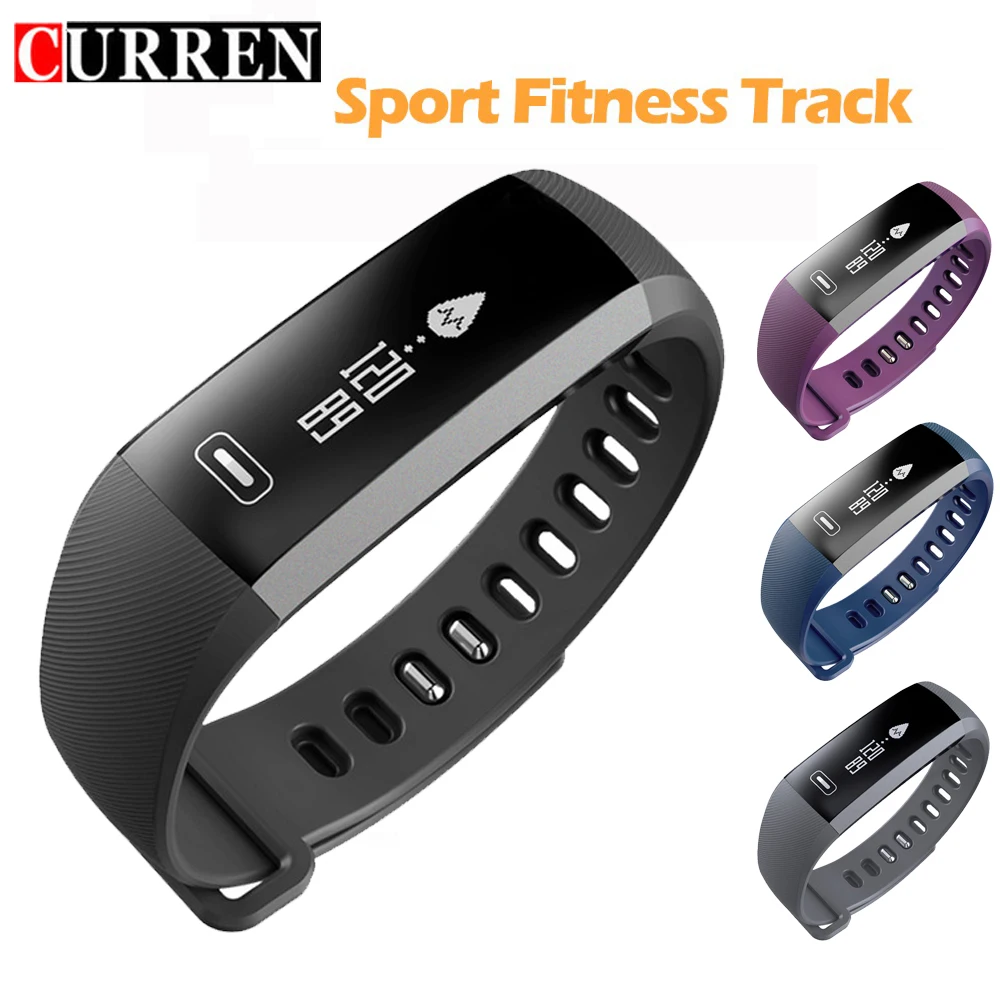 

CURREN Sport Bracelet Watch men Smart wristBand Fitness Tracker Heart rate Blood Pressure Oxygen Oximeter Watches intelligent R5