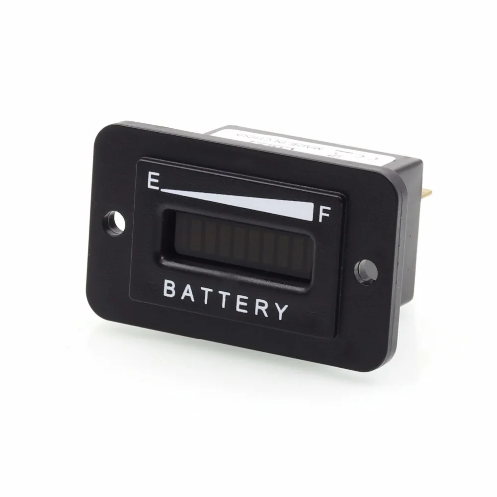 10 сегметный светодиодный 12V 24V 36V 48V 72V Батарея индикатор измеритель Coulombmeter для