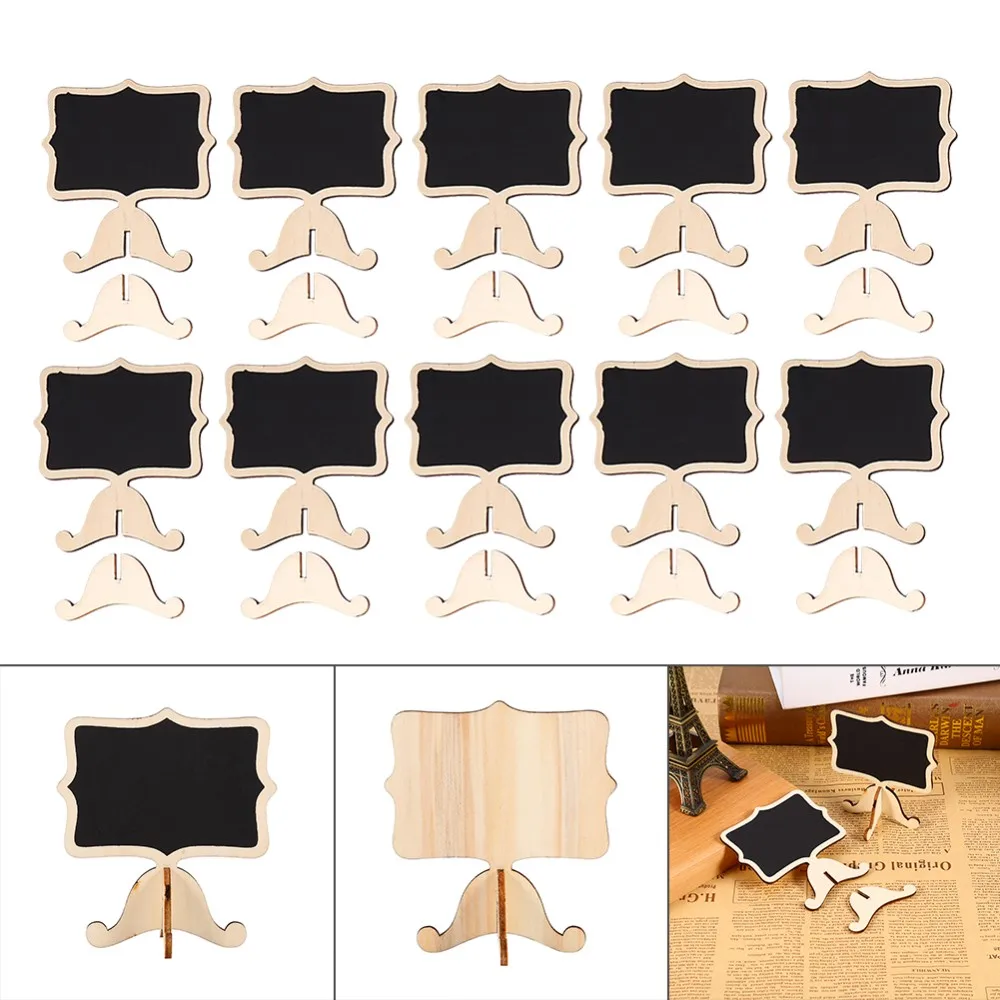 

Mini Wooden Chalkboards Chalkboard Message Number Tag Wooden Table Stand Christmas Wedding Decoration Party Supply