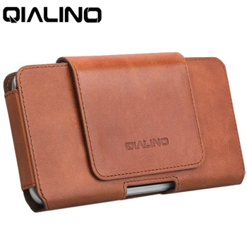 

QIALINO Genuine Leather Case for iPhone X XS MAX Belt Clip Bag Waist Holster Pouch Cover for iPhone XR XS Apple Phone Cases