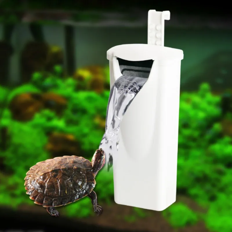 Low Water Level Waterfall Filter Turtle Tanks Mini Fish Tank Terrarium