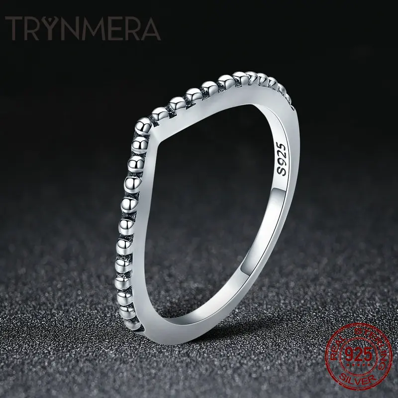Обручальное кольцо Настоящее серебро 925 пробы серебряная капля воды капельница серебряные кольца для женщин Свадебные серебряные украшения Anel TR018