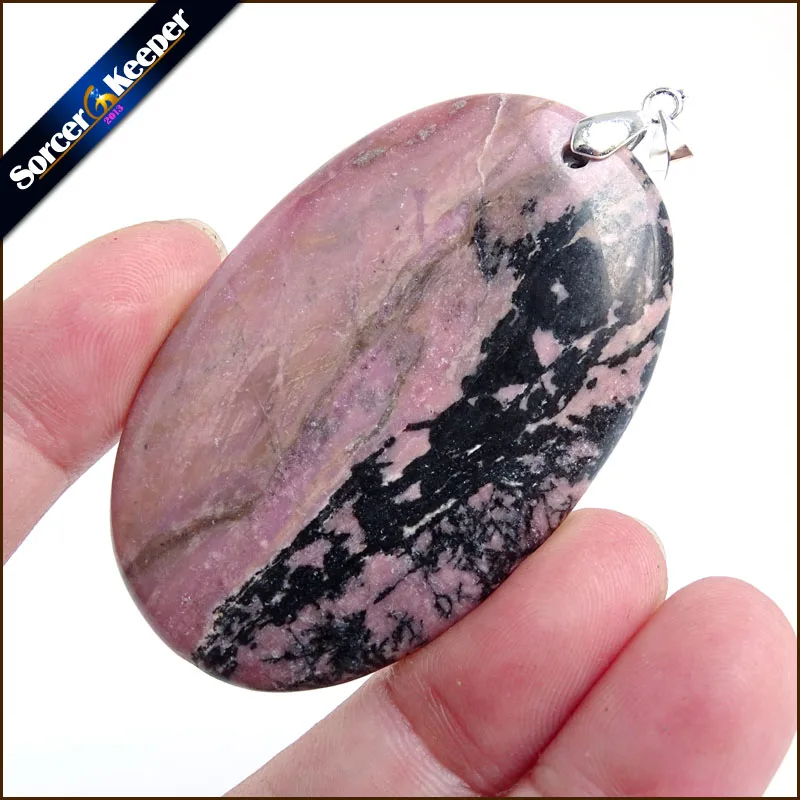 Натуральный камень настоящий с камнем Родонит Bijoux Винтаж Diy бусины подвеска костюм ювелирные изделия Шарм ожерелье с подарочной коробкой US803