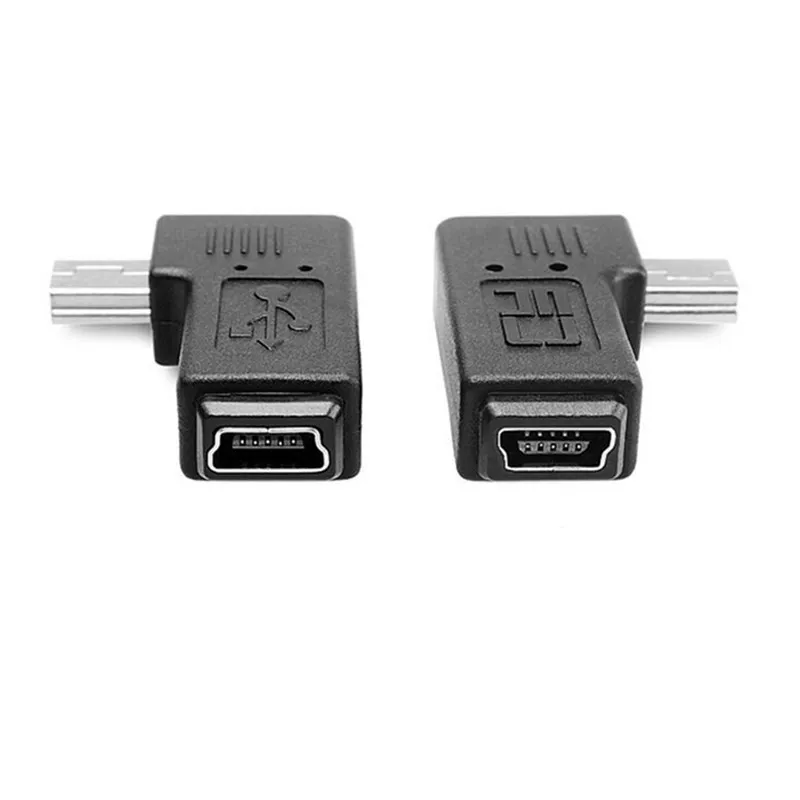90 градусов правый + левый угол mini 5pin USB B штекер-гнездо переходник | Компьютеры и
