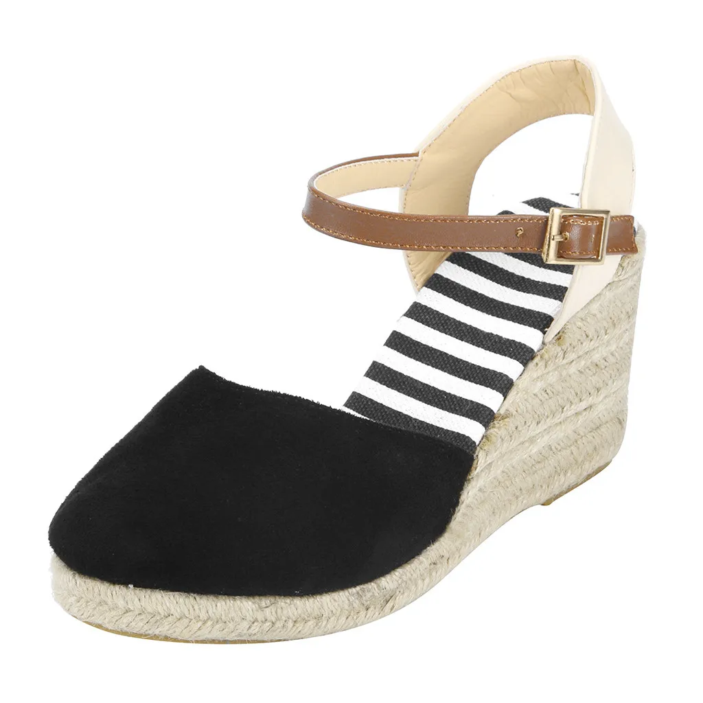 YOUYEDIAN Summer Women Casual Mid Heel summer Sandals Ethnic Wedge
