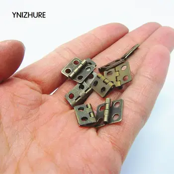 

50pcs 13 * 12mm Promotion Cabinet Hinges Bisagras Para Muebles Blum Antique Wooden Gift Box Hinge Special Small Metal